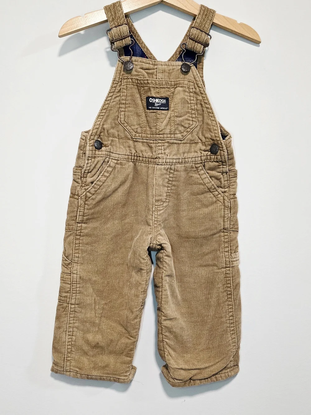 OshKosh B'gosh Tan Corduroy Kids Overalls